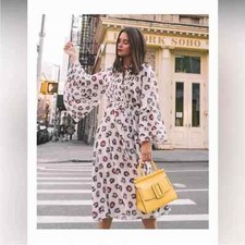 Madewell x Karen Walker White Red Hibiscus Tiered Fantasia Ruffled Midi Dress 4