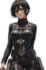 Mikasa Attack on Titan Waifu Weatherproof Anime Sticker 6" Car Decal