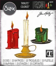 NewRetired Sizzix Thinlits Colorize Candle Shop 23pc #666331 Retail $34.99 Holtz