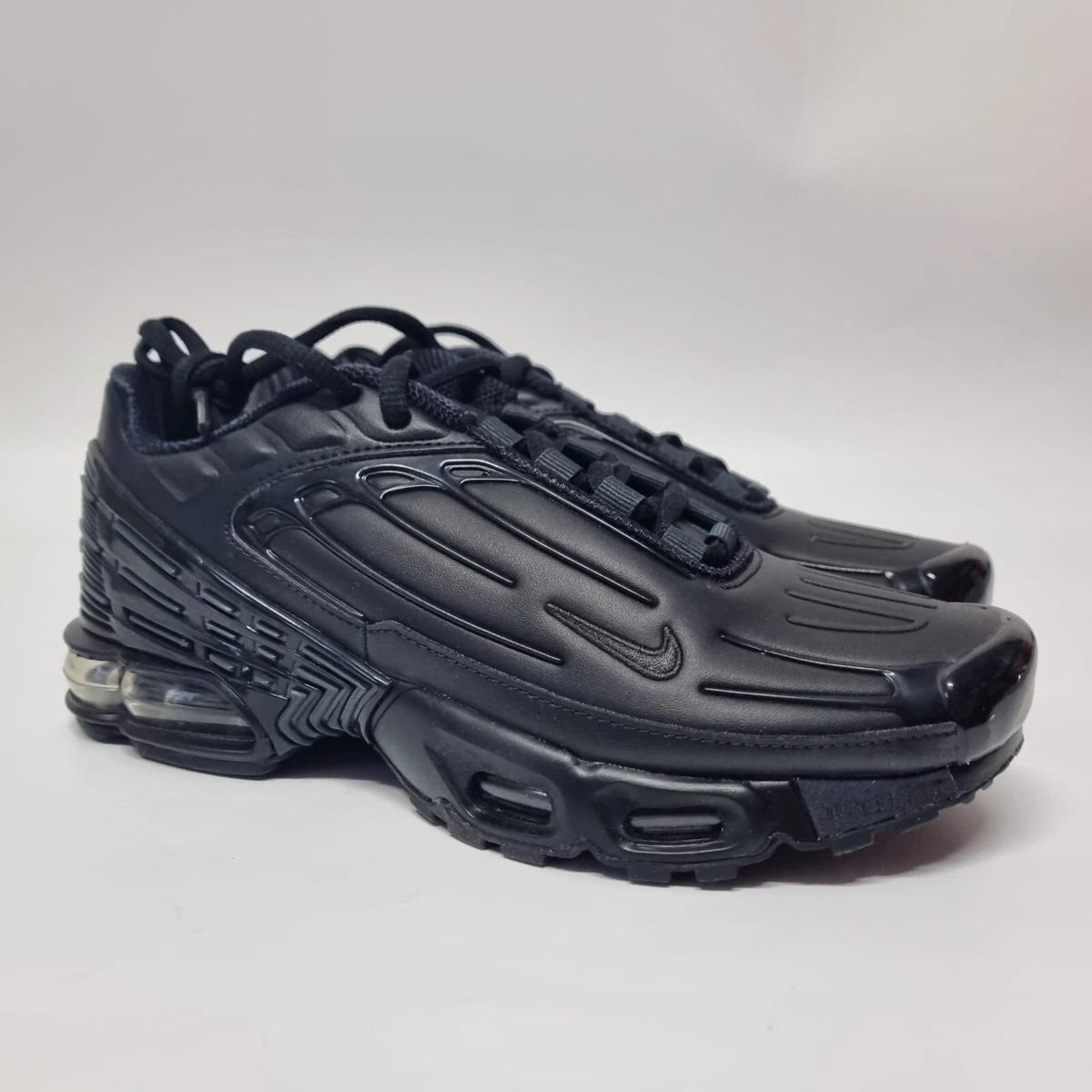 Nike Air Max Plus 3 Leather Triple Black | eBay