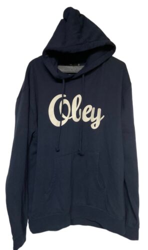 Vintage Large OBEY Worldwide HOODIE Sweatshirt shirt Stussy Hawk