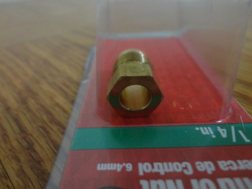 Lot of 5 Ace 1/4" Brass Compression CONTROL NUT .25" 6.4mm 5 Pack - Picture 6 of 6