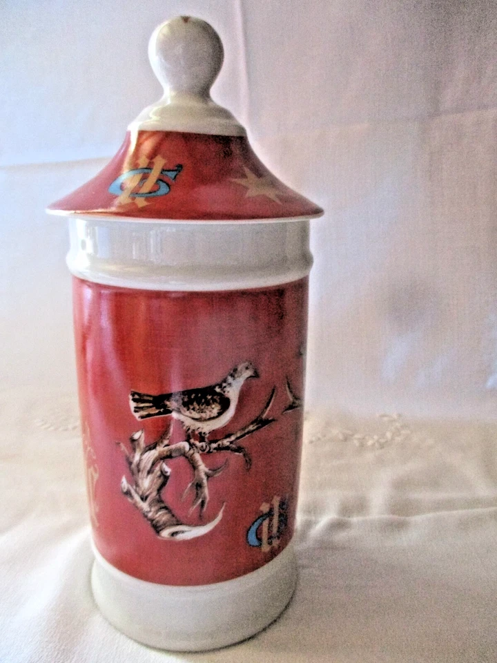 ANCIEN POT A PHARMACIE APOTHICAIRE PORCELAINE LIMOGES -HOSTEL DIEU DE BEAUNE TBE - Photo 2/4