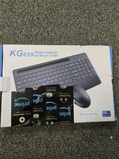 = Wireless Keyboard and Mouse Combo KG659-02-US Silver Color
