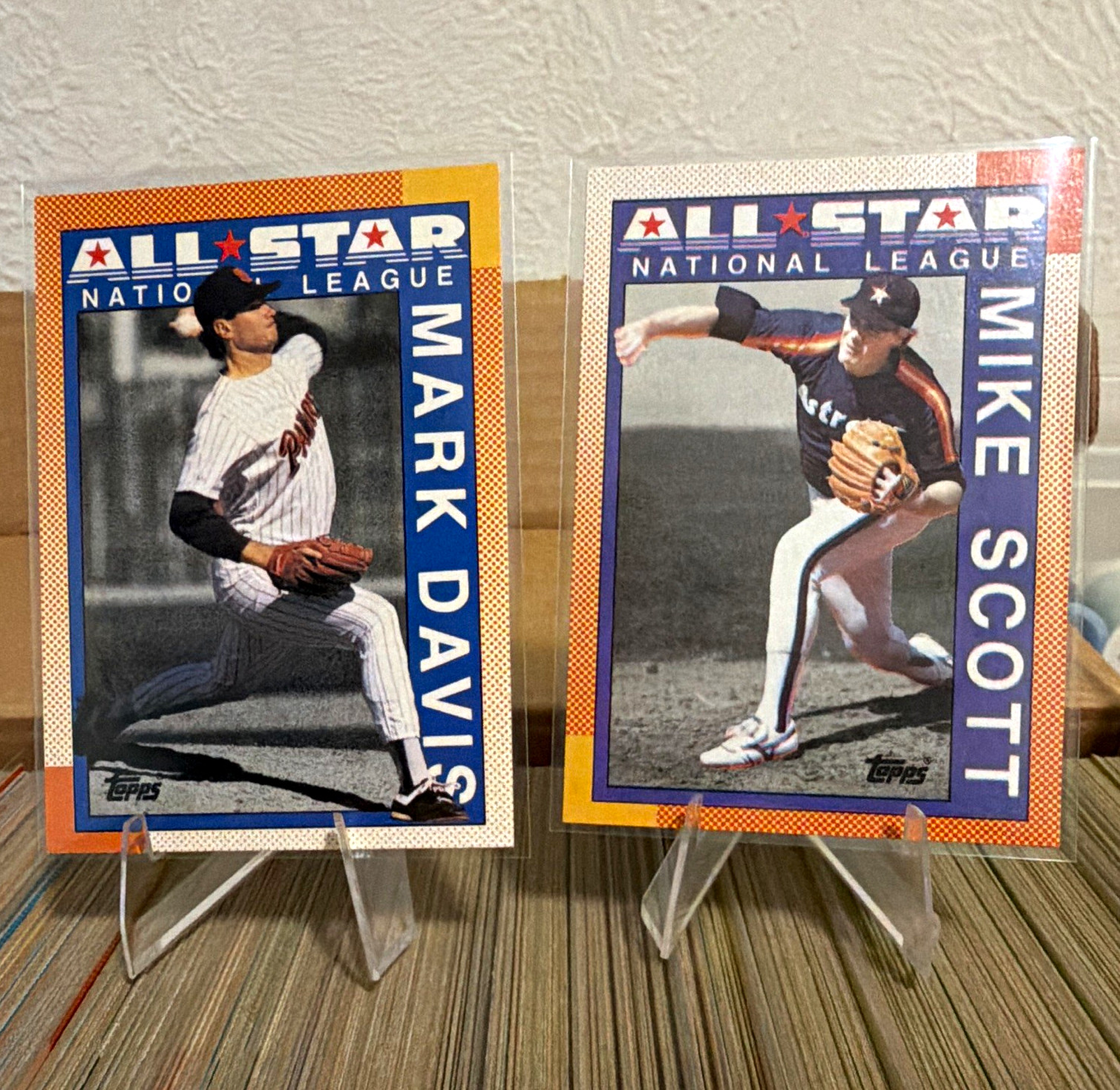 Topps 1990 Topps All-Star Mark Davis #407 & Mike Scott #405 2-Card Lot