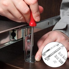 1 Pair Bearing Keyboard Tray Slide Rail Track for Desk Keyboard Drawer Mount