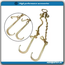 3/8 x 2´ V Type Tow Chain J Hook Grab Hook Tractor Car Wrecker Truck