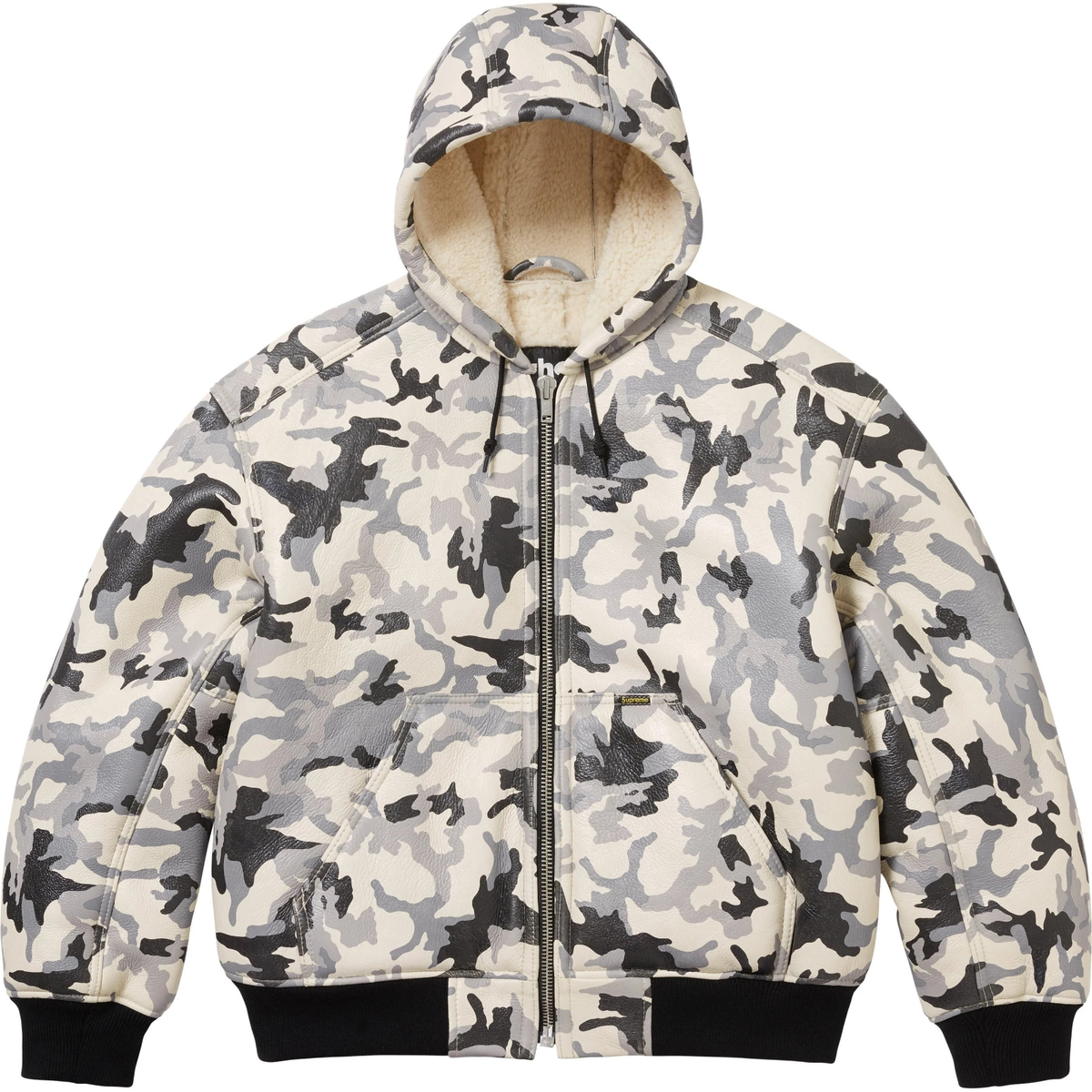ジャケット・アウター Supreme Schott Shearling Collar Jacket Supreme Schott Shearling Collar Leather Puffy Jacket Black Men's