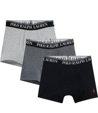 Polo Ralph Lauren Boys Boxer Briefs Youth XS Gray Black Cotton Stretch 3 Pack