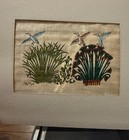 This is a vintage hand-painted Egyptian papyrus artwork  — photo 2