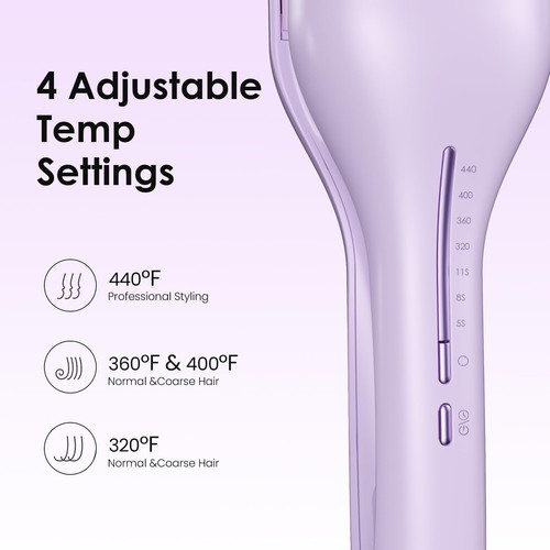 Curling Iron Hair Crimper Waver - 1.4 Inch Anti-Scald Rovy Waves Curling Wand... - Picture 4 of 7