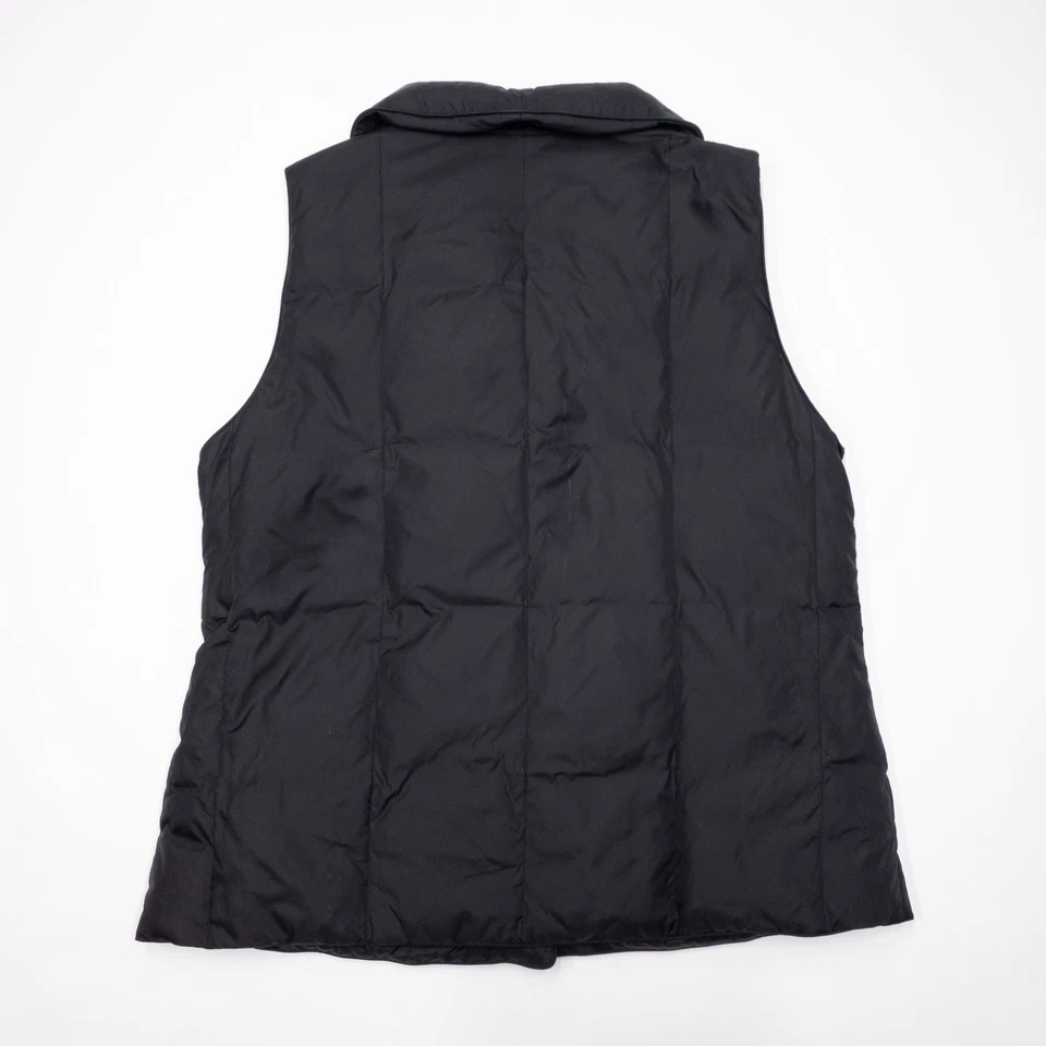 Chaleco reversible de plumón de ganso Eileen Fisher para mujer acolchado mediano negro Foto 3 de 4