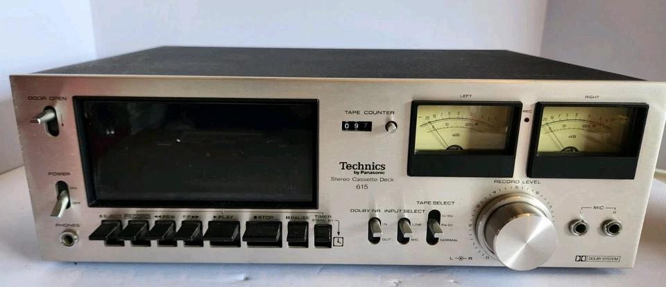 Cassette estéreo Technics vintage 615 probado en EE. UU. ++ VER DESCRIPCIÓN  Foto 2 de 4