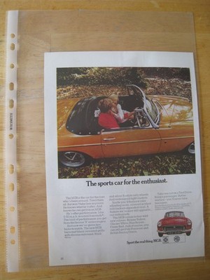MG MGB DER SPORTWAGEN FÜR DEN BEGEISTERTEN 1970 WERBUNG A4 AKTE 47