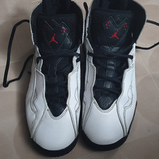 Jordan True Flight Kids 7Y High Top White/Black/Red 343795-100