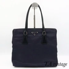 PRADA Excellent Condition Nylon Triangle Logo Handbag Purple