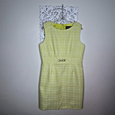 CHELSEA ROSE size 14 Sheath DRESS Form Fitting Sleeveless Knee Length CITRINE