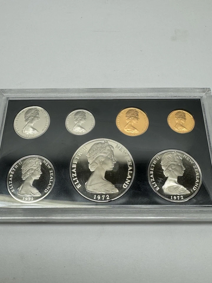 Juego de prueba de 7 monedas de Nueva Zelanda 1972 Foto 3 de 4