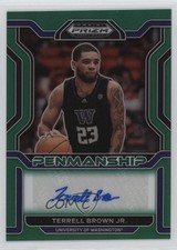 2022 Panini Prizm Draft Picks College Penmanship Green Terrell Brown Jr Auto 6o3