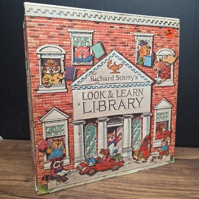Richard Scarry s Look and Learn Library Full Set In Original Box Books 1971