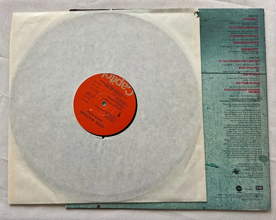 Gene Watson Now Appearing Capital Records Album Vinyl LP 977 - Image 3 of 4