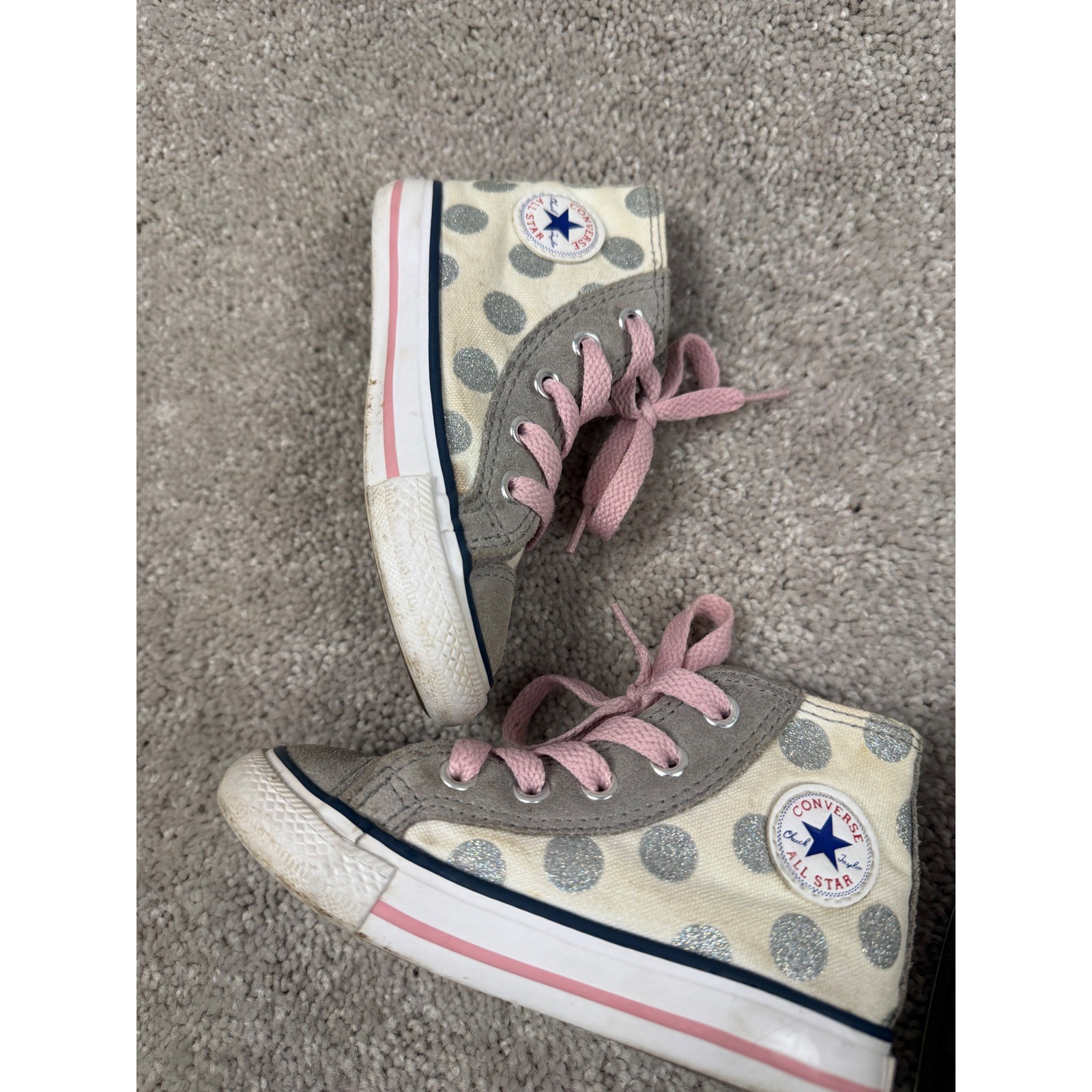 Converse Chuck Taylor All Star Infant High Top Sneakers Bundle Size 7 Black Grey thumbnail 3