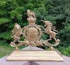 19th Century Royal Coat of Arms Armorial Door Stop -HONI SOIT QUI MAL Y PENSE #1