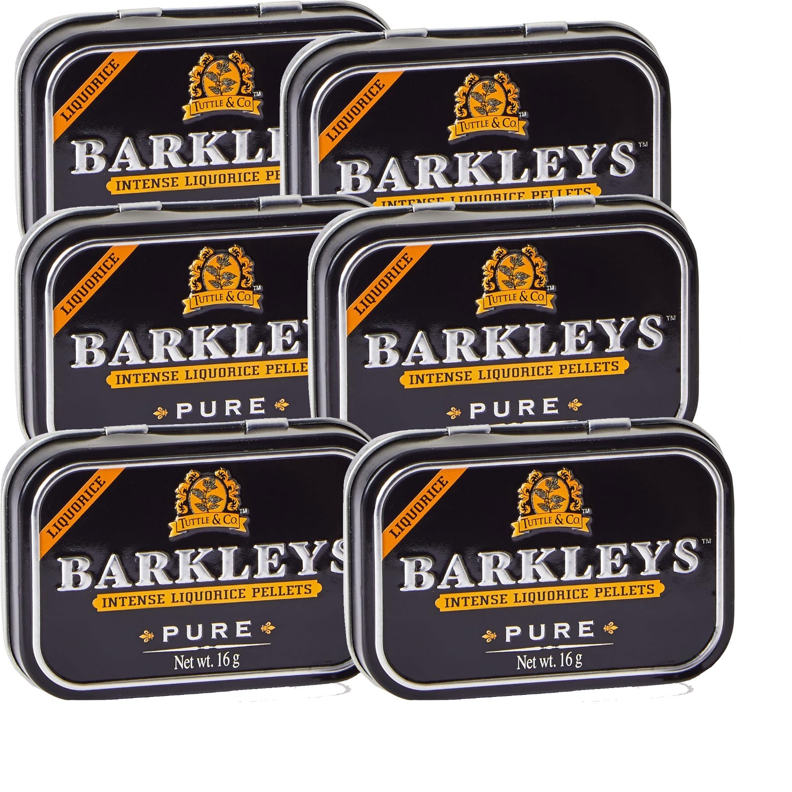 Barkleys Pure Intense Liquorice Pellets 6 x 16g