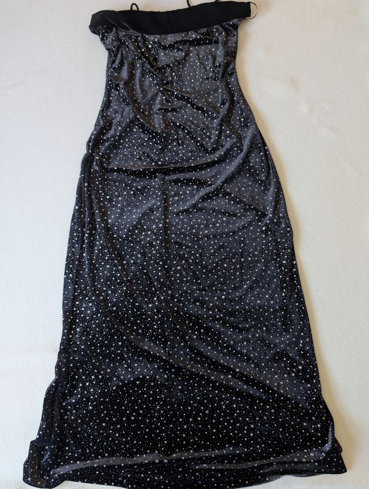 Vintage 90s Alex Evenings Velvet Constellation Sparkle Formal Gown USA Glam 14 image 10