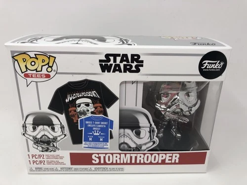 Funko Pop! & Tee: Star Wars Stormtrooper - M DAMAGED BOX SEE PICS