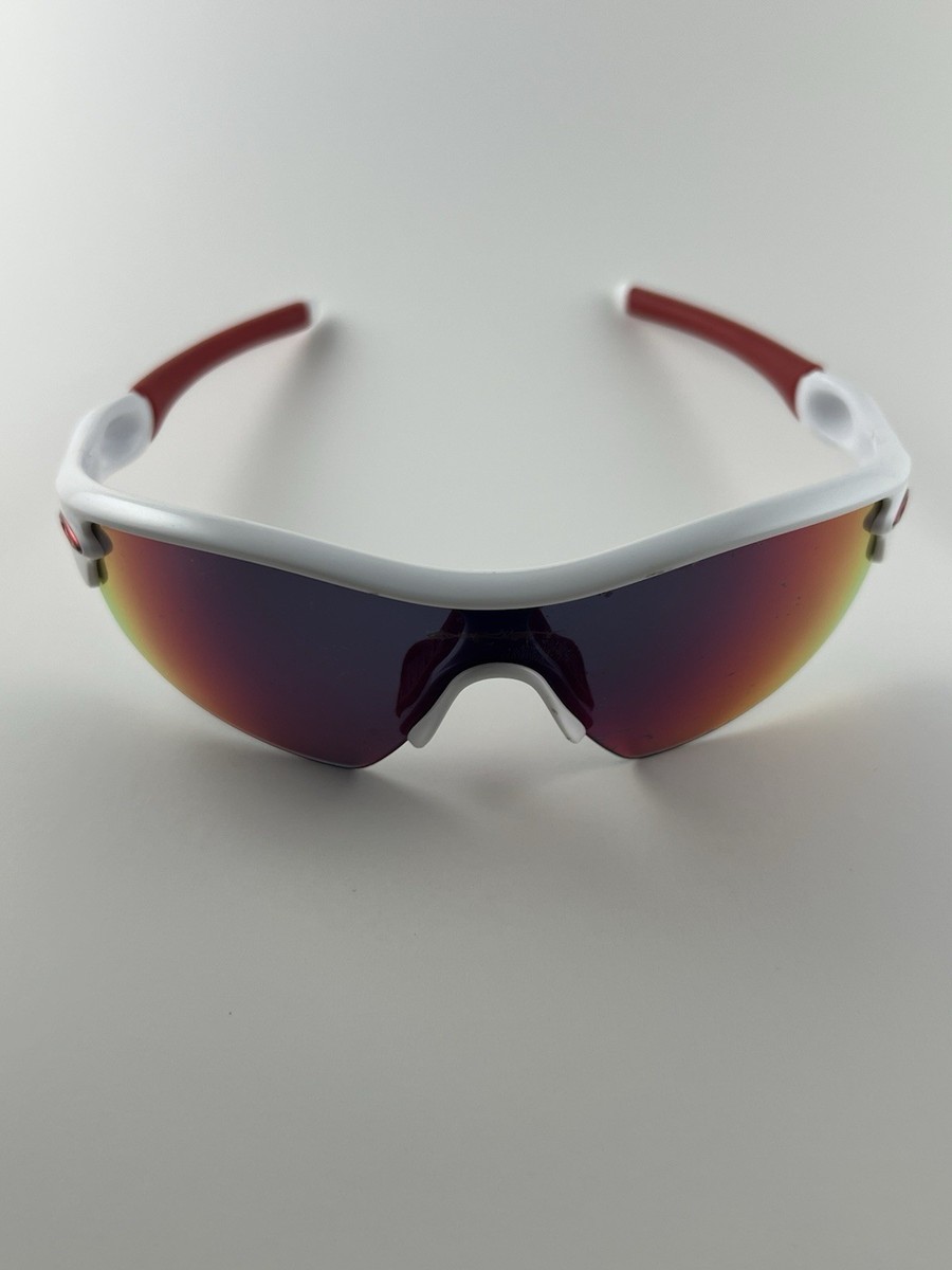 Oakley Radar Polished White Frame Positive Red Iridium Pitch Lens