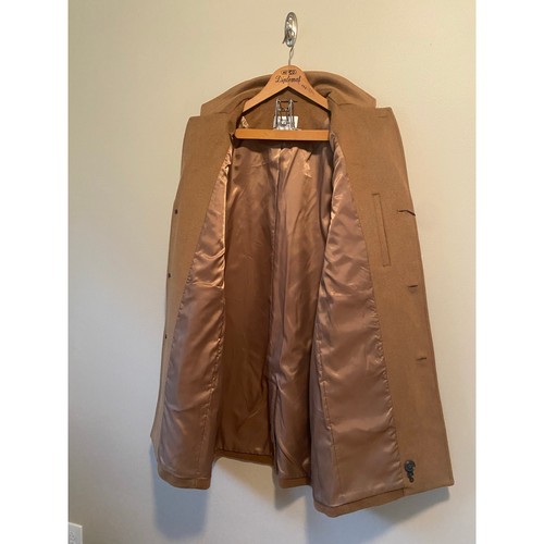 Neu mit Etikett Cole Haan Signature Stretch Wollmischung Mantel Herren Größe XL hellbraun camelfarben - Bild 5 von 7