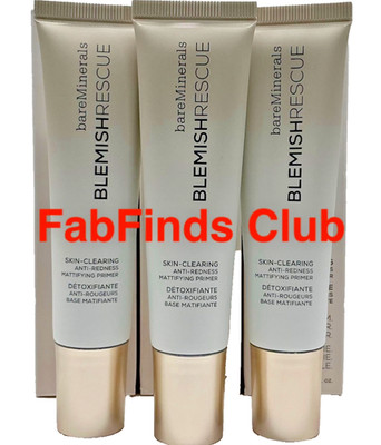 3x Bare Minerals Blemish Rescue Skin-Clearing Redness-Reducing Mattifying Primer