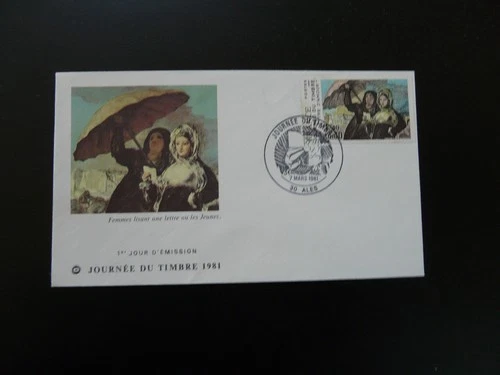 FDC France 1981 art painting Goya stamp day (Ales)