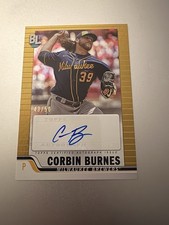 2023 Topps Big League Baseball-Autograph Corbin Burnes BLA-CB Gold Foil #43/50!