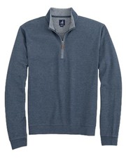 Mens Big  Tall Johnnie-O Sully Quarter Zip Pullover, Size 2XLT - Blue
