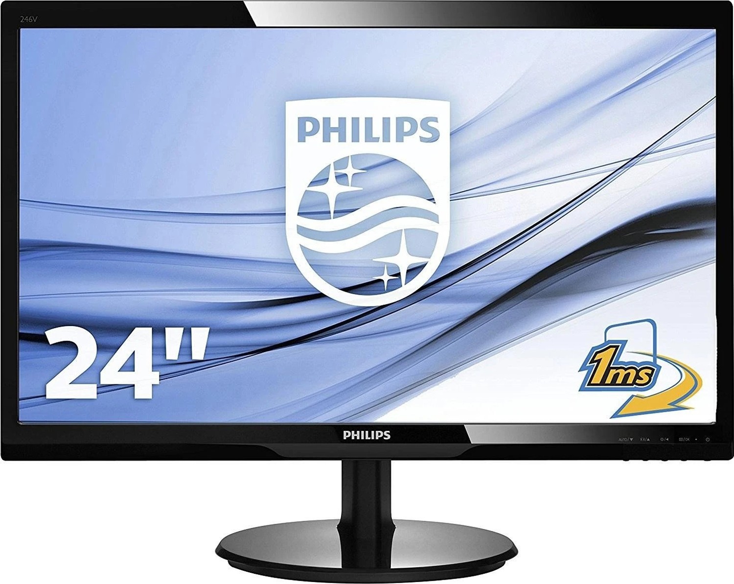 Philips V-line 246V5LDSB 24-Zoll Monitor TN FHD 1920x1080 HDMI VGA 1ms Sehr gut