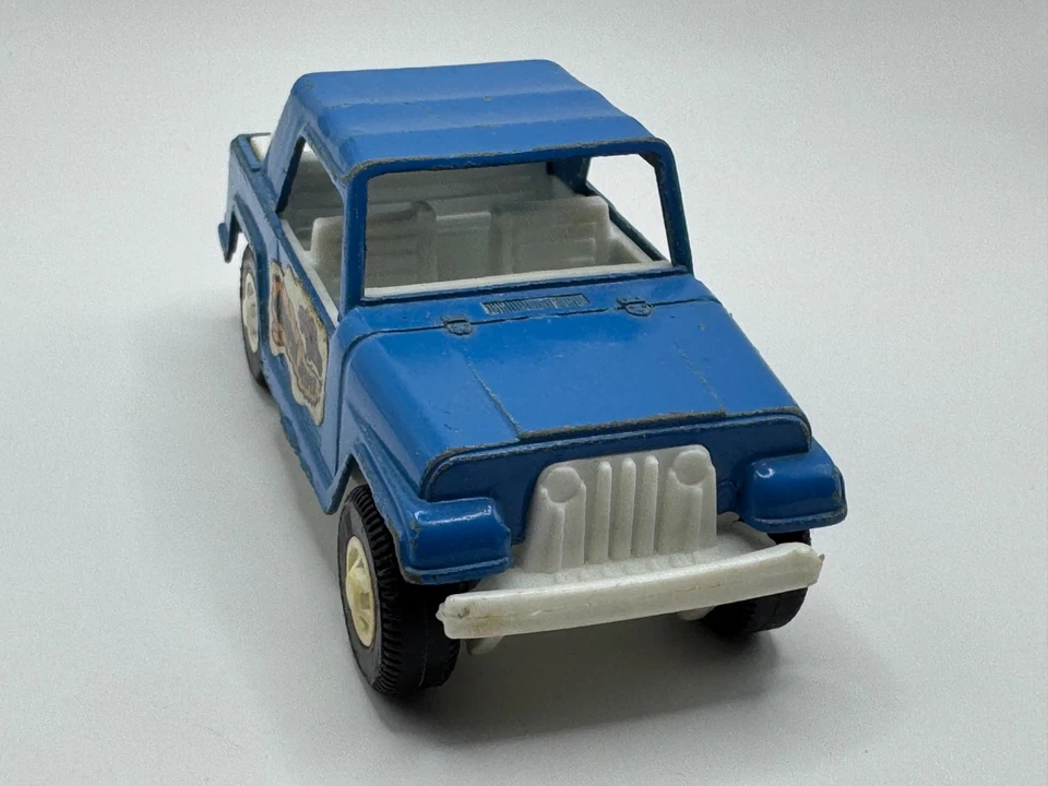 Juguete Diecast Tootsietoy 1970 "Jeepster" Jumpin Jeeper Willys azul vintage Foto 2 de 4