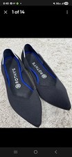 Rothy's Black The Point Women's Black Pointed Toe Slip on Flats Knit Upper Sz 8