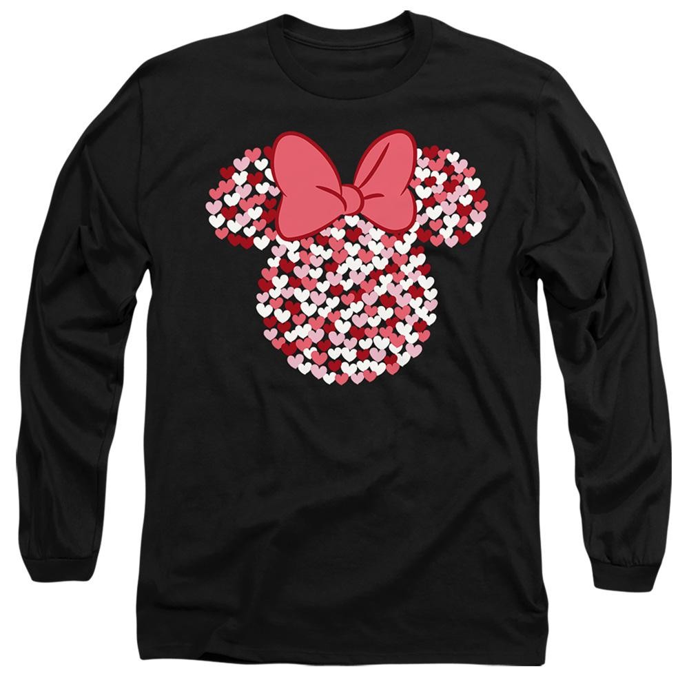 Disney Camiseta de Minnie Mouse Silueta Orejas Corazón Día de San (TV14272)