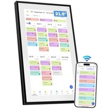 21.5 Inch Digital Calendar, Electronic Planner Chore 21.5inch Black Black