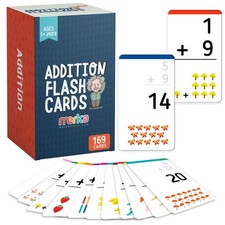 Addition Flash Cards For Kids - Math Facts Flash Cards Set of 169 