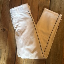 Russell Youth Medium Baseball Pant With Navy Pin Stripe
