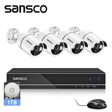 Sansco 8CH DVR 5MP CCTV Security Camera System Home Outdoor IR Waterproof 1TB