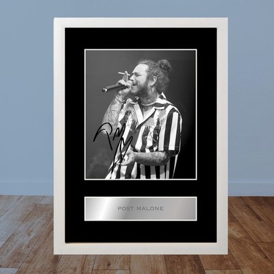 Post Malone Signed Reproduction A4 Framed  Print Rap Hip Hop Pop Photo