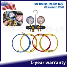 For Yellow Jacket 49968 4-Valve Test & Charging Manifold Gauges R-22/404A/410A