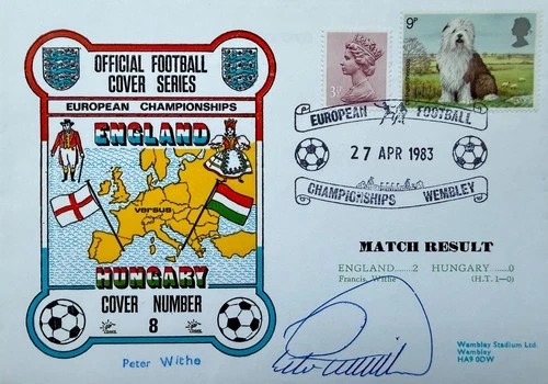 Peter Withe England V Hungary Guaranteed Hand Signed 1983 FDC -  First Day Cover