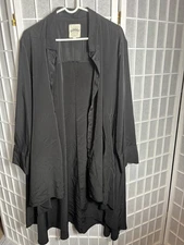 DUBGEE by Whoopi  Womens Black Woven High-Low  Tunic Size 3x  Grunge Lagenlook