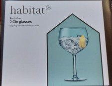 Habitat Portofino 2 Gin Glasses Still In Box Never Used Excellent Condition