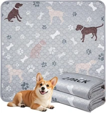 Washable Puppy Pee Pads for Dogs with Pheromones (Gray 18" X24" 2 Pack), Traini